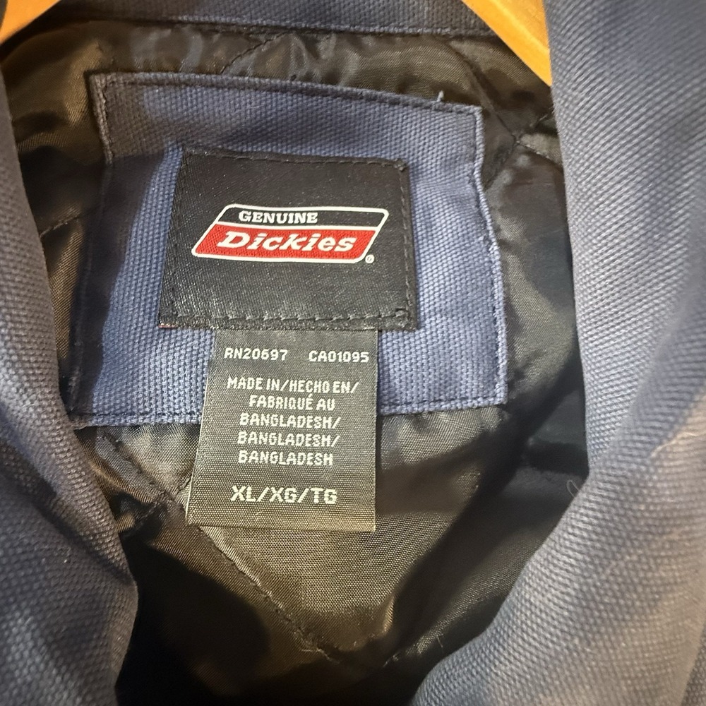 Dickies Quilt Lined Canvas Jacket Mens XL Navy Relaxed Fit NWT NJ309NV - Picture 5 of 16